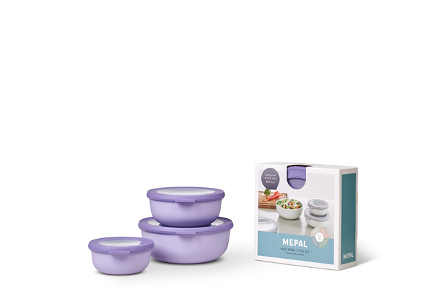 Zestaw 3 Misek Cirqula Okrągła 350 + 750 + 1250 Nordic Lilac 106230074600