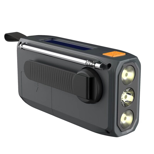 EXTRALINK BT-4000 radio awaryjne Bluetooth solarne z korbką dynamo latarką SOS powerbank 4000mAh
