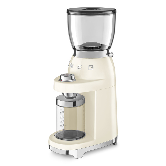 Smeg - Elektryczny Młynek Do Kawy, Kremowy 50's Style Cgf11Creu Kremowy