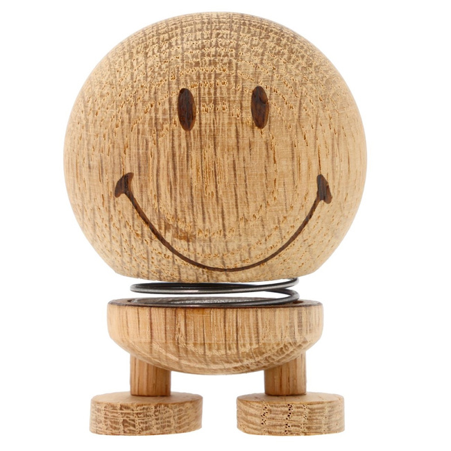 Figurka Hoptimist Smiley S Raw Oak z surowego dębu