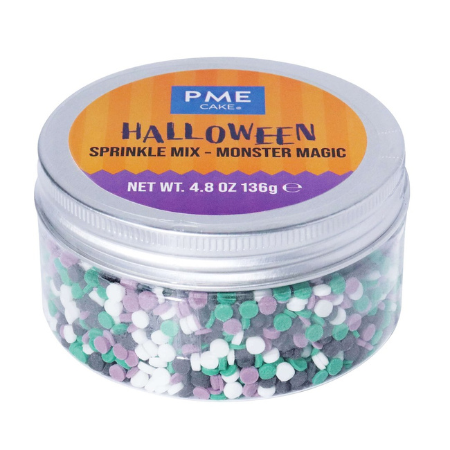 Posypka cukrowa PME Potworna Magia 136 g, zielono-fioletowa