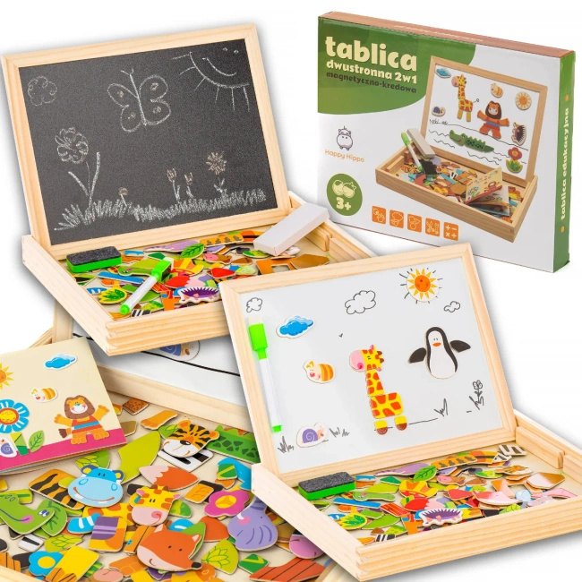 Extralink Toys | Tablica kredowo-magnetyczna | edukacyjna, dwustronna