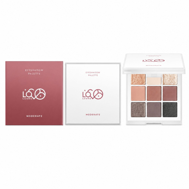 Paleta cieni do powiek Lovro Moderate Eyeshadow Palette, 9 odcieni, 8 g