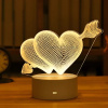 Extralink Home | Lampka nocna przebite serca 3D | Iluzja optyczna do sypialni USB