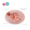 Komplet naczyń silikonowych First Foods Set EZPZ - Pastelowy róż