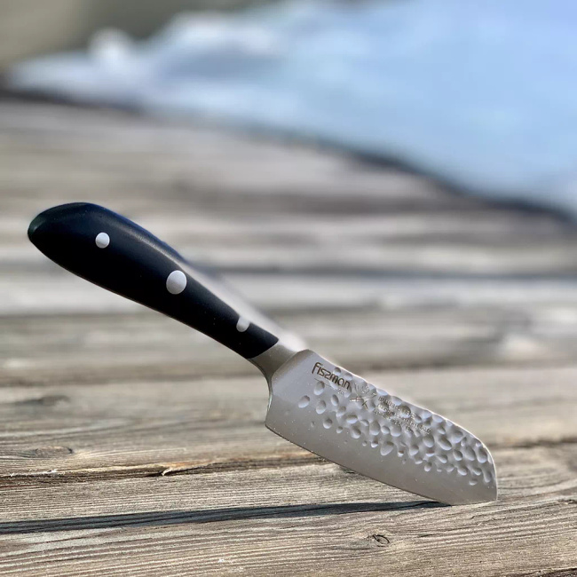 Fissman Hattori Nóż kuchenny Małe Santoku młotkowany 13 cm