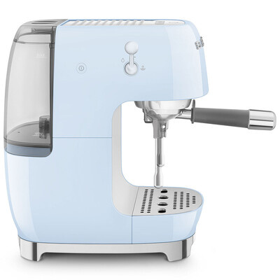 Smeg - Ekspres do kawy, kolbowy ECF03PBEU 50's Style - niebieski