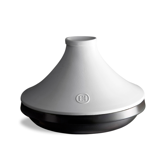 garnki do tajine indukcja 26 cm 2 l biało-czarny Emile Henry