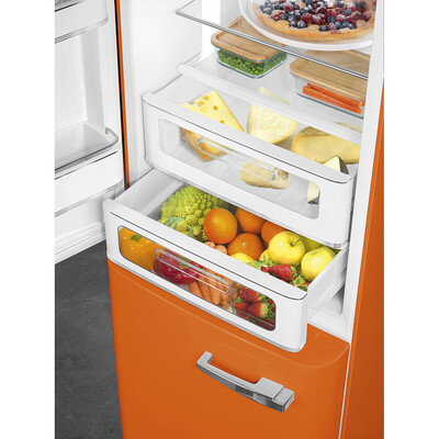 Smeg - Chłodziarko-zamrażarka FAB32LOR6 50'S RETRO STYLE - pomarańczowy