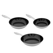 Shiori - Stainless Steel 304 zestaw patelni z powłoką ceramiczną indukcja 20 cm, 24 cm, 28 cm