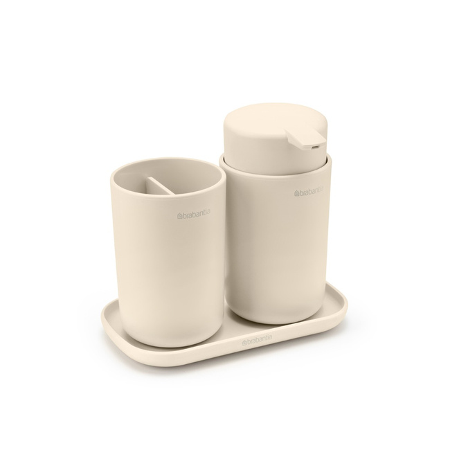 Zestaw akcesoriów łazienkowych Brabantia ReNew, 3 elementy, Soft Beige