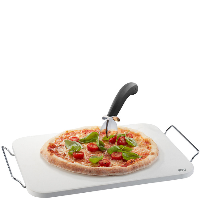 Noże do pizzy i kamień prostokątny ze stojakiem - GEFU