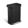 Kosz pedałowy Simplehuman CW2103, 55 l, prostokątny, matowa czerń