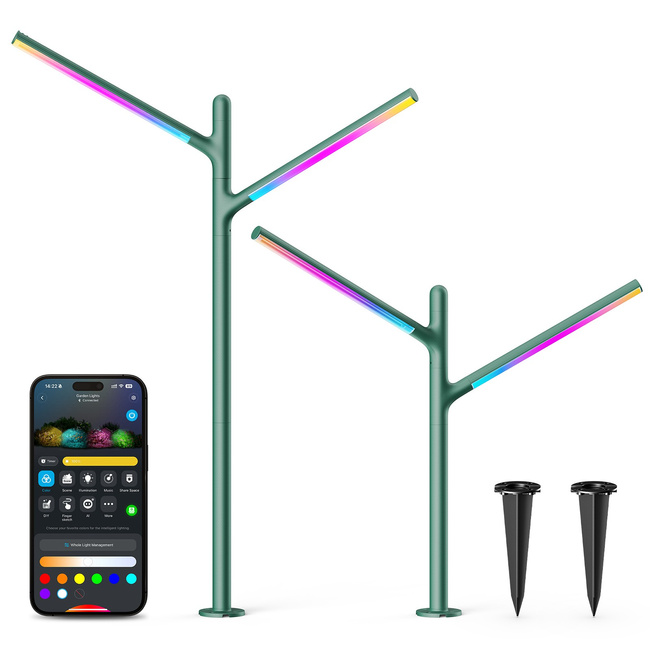 Govee H7086 Rgbicww Garden Lights | Ogrodowe oświetlenie LED | RGBWW, 1100 Lm, 2.4GHz Wi-Fi + Bluetooth, IP66