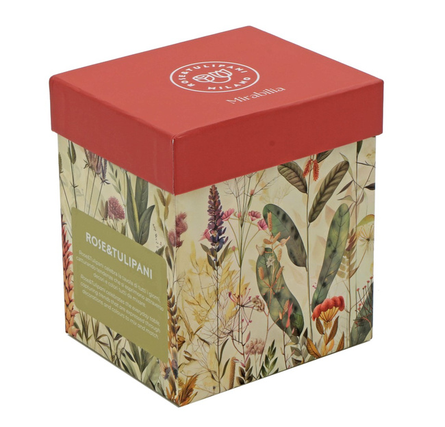 Kubki z zaparzaczem Rose&Tulipani Mirabilia, czerwone, porcelana, 300 ml, zestaw 4 szt.