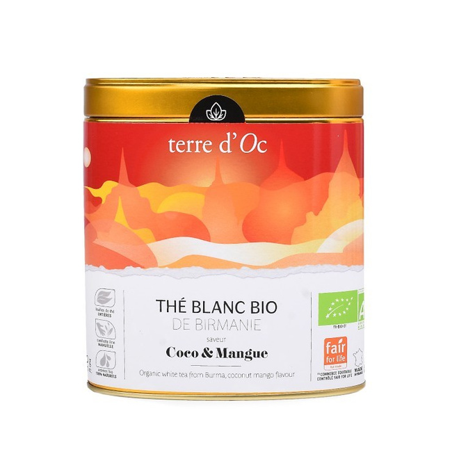 Td-Herbata biała 40g kokos/mango, White tea - Terre D'oc