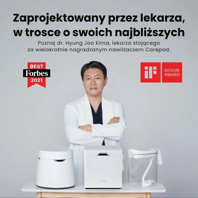 Carepod Cube Plus X50V nawilżacz ze sterylizacją, chłodna i ciepła mgiełka, do 65 m²