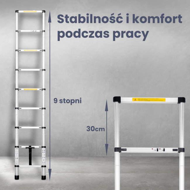 Extralink drabina teleskopowa Lad26st 2,6 M