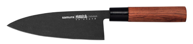 Samura Okinawa Stonewash Nóż Deba 170mm.