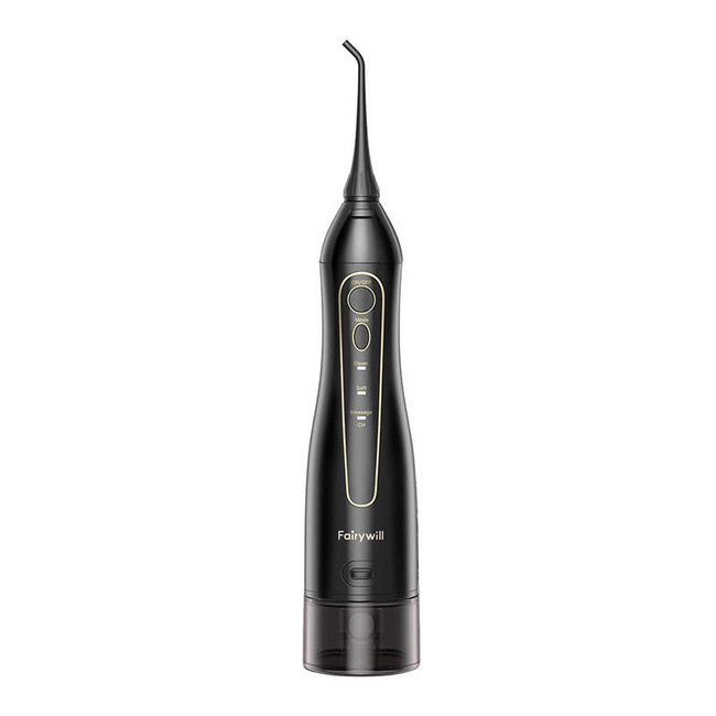 Szczoteczka soniczna FairyWill FW-5020E z zestawem końcówek i irygatorem, czarna