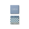 Szachy Printworks Classic Chess Dusty Blue, drewniane figury i plansza z akrylem
