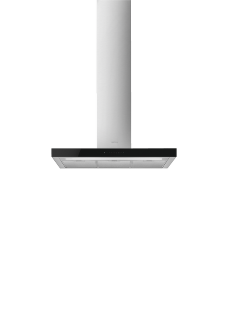 Smeg - Okap przyścienny, 90 cm, T-kształtny Universal Kbt9L4vn Czarny