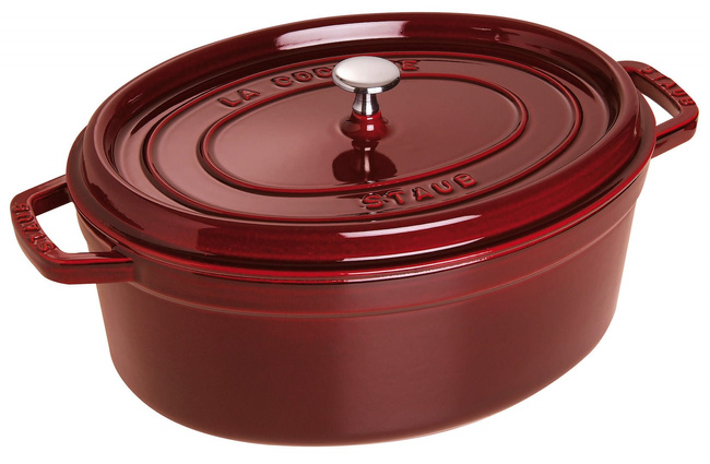 Staub la cocotte garnek żeliwny owalny 2.35 ltr, grenadynowy