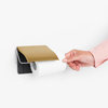 Brabantia uchwyt na papier toaletowy Renew Warm Gold zabudowany montaż wkręty taśma