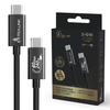 Extralink Smart Life USB Type-C to Type-C Cable Braided Czarny | Kabel USB-C | 240W, 40Gbps, 200cm