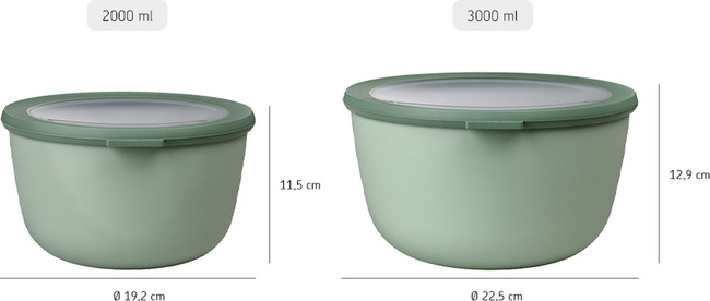 Zestaw 4 Misek Cirqula Okrągła 500 1000 2000 3000 Ml Nordic Lilac 106233074600
