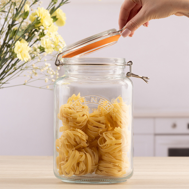 Słoiki kwadratowe Clip Top 3L - Kilner