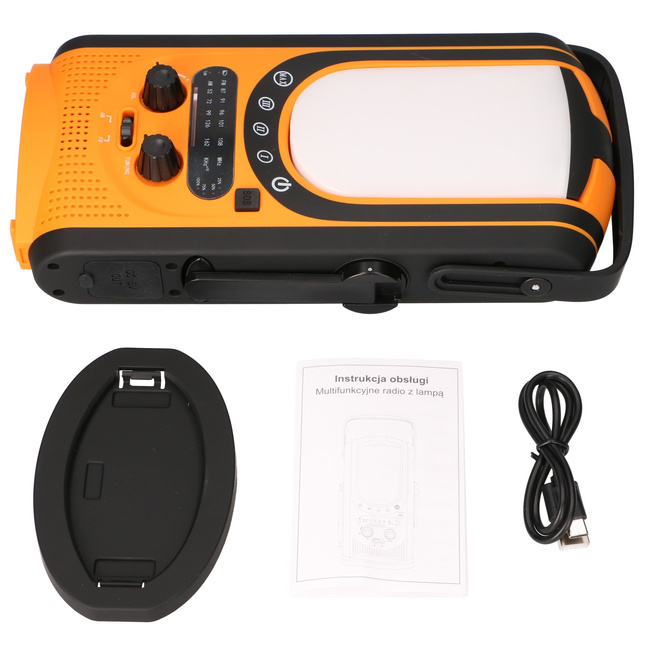 EXTRALINK Radio Awaryjne Solarne z Korką Dynamo Powerbank 6000mAh Latarka SOS