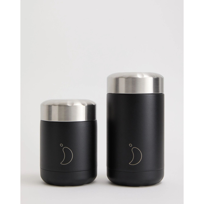 termosy obiadowe do żywności 500 ml black - Chilly's Bottles