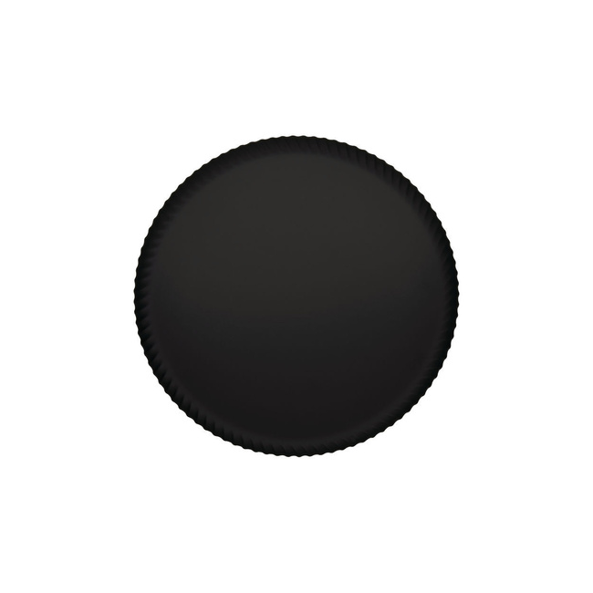 Okrągła taca ze stali kolorowej 23 cm czarna Pleats - Alessi