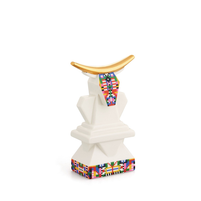 figurki dekoracyjne wół porcelanowy Alessi