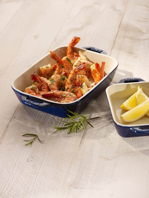 Cooking Prostokątny Półmisek Ceramiczny 400 Ml, Niebieski - Staub