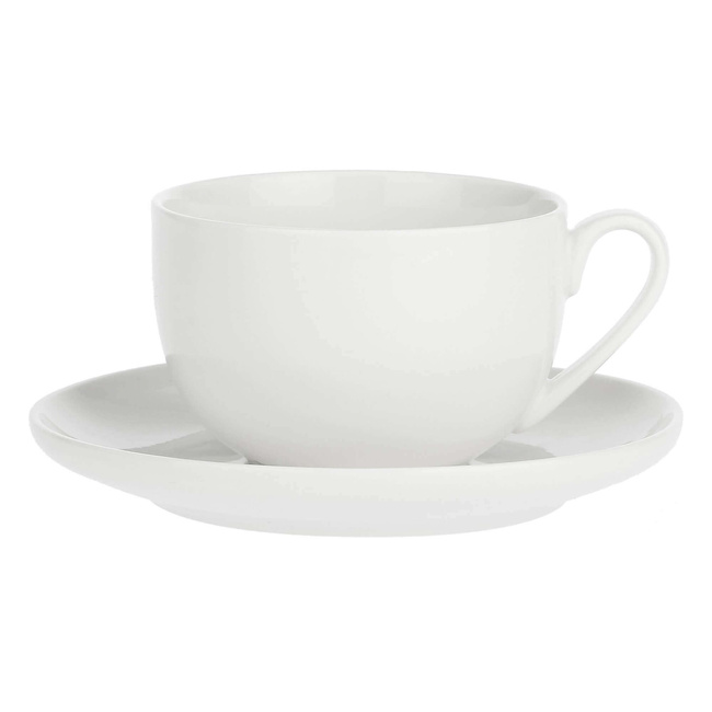 Corte Zestaw 4 filiżanek ze spodkiem 450 ml - La Porcellana Bianca