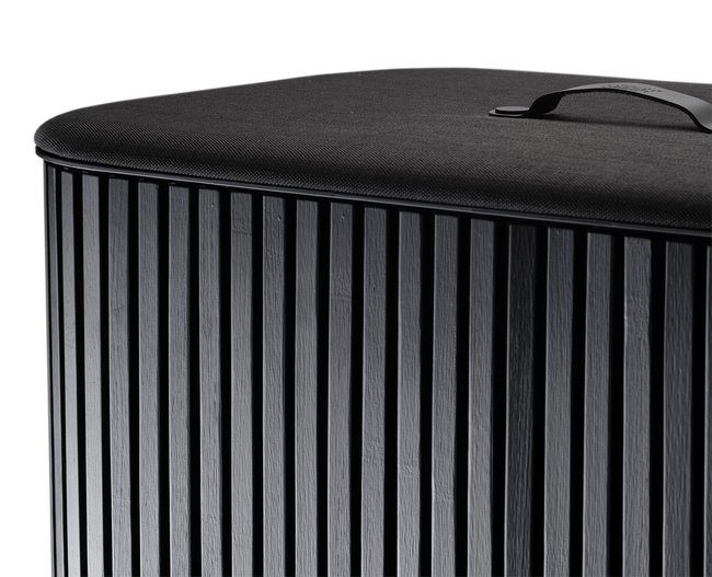 Kosz Na Pranie 90l Bambus Czarny Tota Trio Luxe - Joseph Joseph