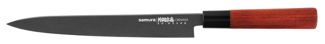 Nóż Yanagiba Samura Okinawa Stonewash 240mm – Japoński Nóż Sushi I Sashimi