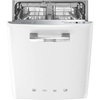 Smeg - Zmywarka do Naczyń, 60 Cm, 50S, Biały 50's Style Stfabwh3 Biały (Chromowany Uchwyt).