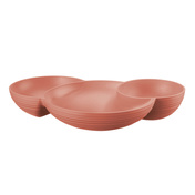 Potrójna miseczka na przystawki Guzzini 28 cm transparentna