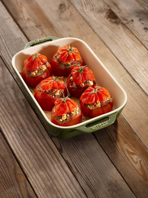 Staub Cooking Prostokątny półmisek ceramiczny 1.1 ltr, zielony