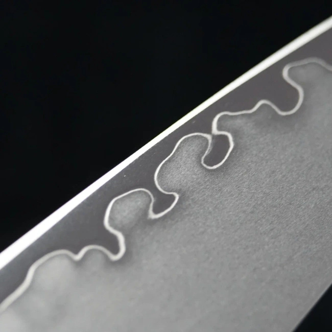 Nóż Santoku Dellinger Okami 3 Layers AUS10 18 cm, matowe ostrze San Mai