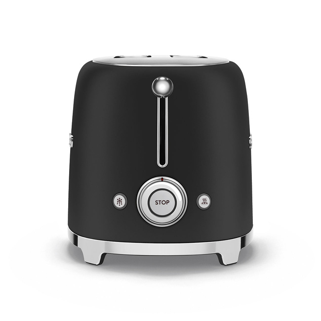 Smeg - Toster, dwie kromki, czarny mat Tsf01blmeu 50's style