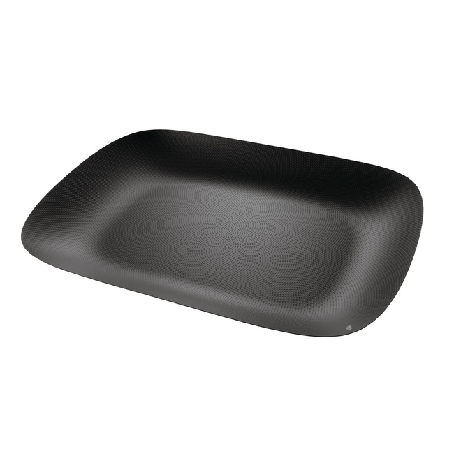 Prostokątna Taca Ze Stali 30 cm Czarna - Alessi