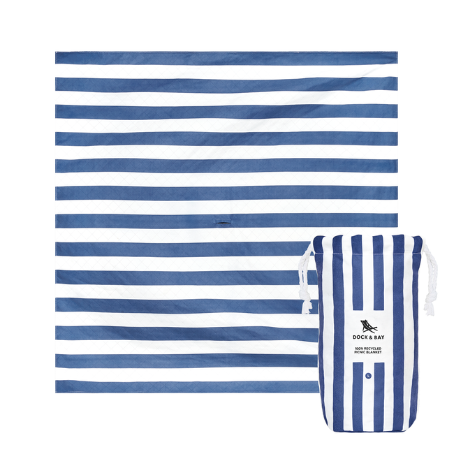 Koc piknikowy Whitsunday Blue 170 x 170 cm Dock & Bay