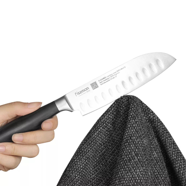 Fissman Elegance - Mały Nóż Santoku, Ostrze 13 cm