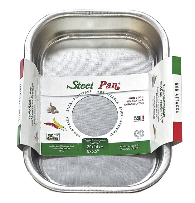 Forma do pieczenia stalowa z nieprzywierającą teksturą 20x14x4 cm – Steel pan