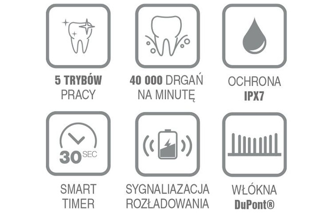 Szczoteczka Soniczna do Mycia Zębów Sd100c Czarna - Eldom