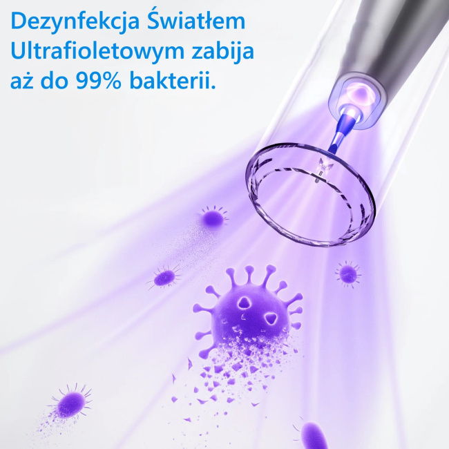 EXTRALINK SC-02 Skaler ultradźwiękowy do zębów z kamerą 5 trybów Pełna kontrola higieny jamy ustnej